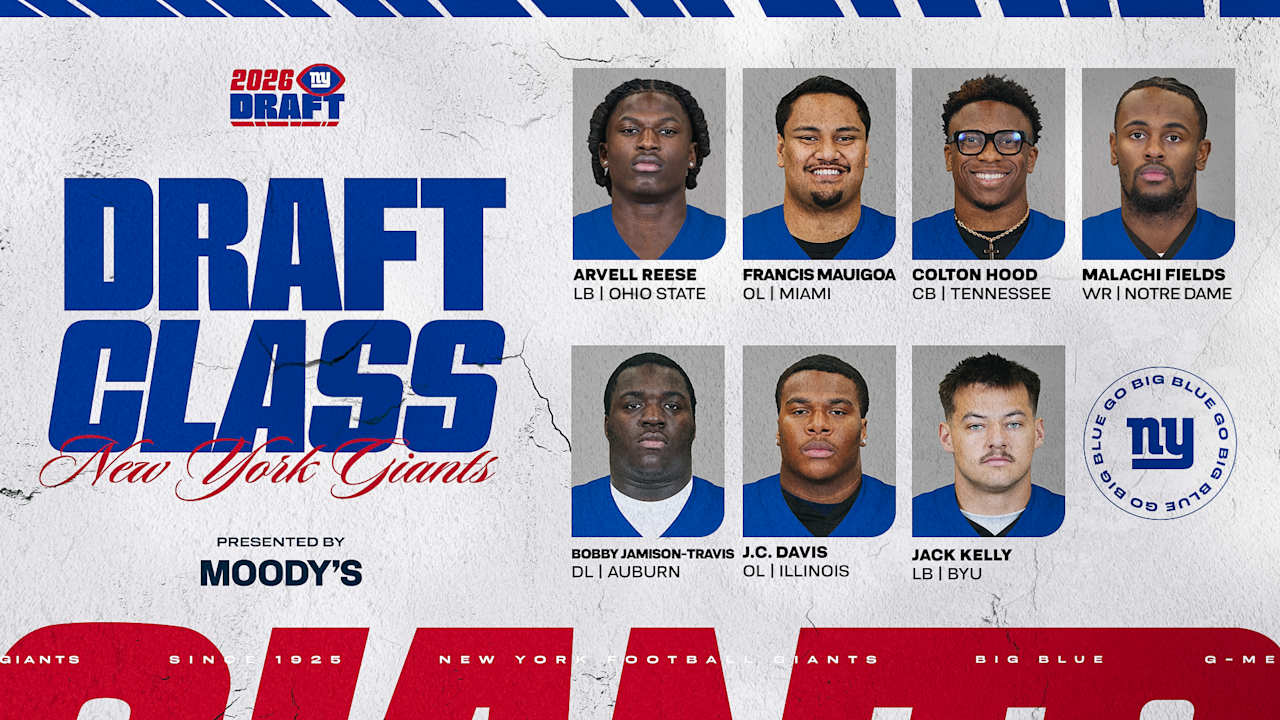 2026 Giants Draft Tracker: Pick-by-pick information
