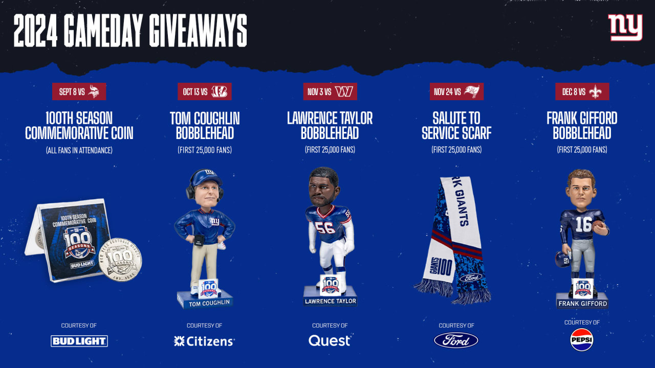 Giants announce 100th Season Gameday Bobblehead Series