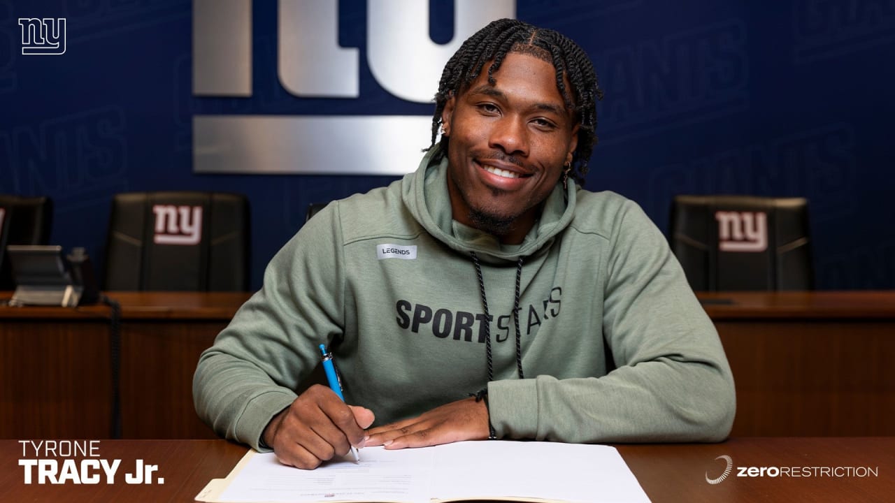 Tyrone Tracy Jr., Giants' 5th-round Draft Pick, Signs Rookie Contract