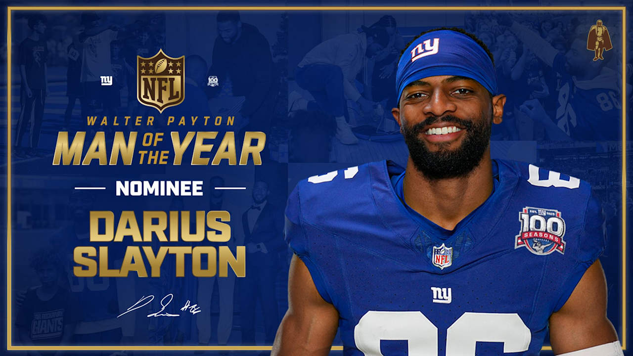 Darius Slayton nominated for Walter Payton NFL Man of the Year