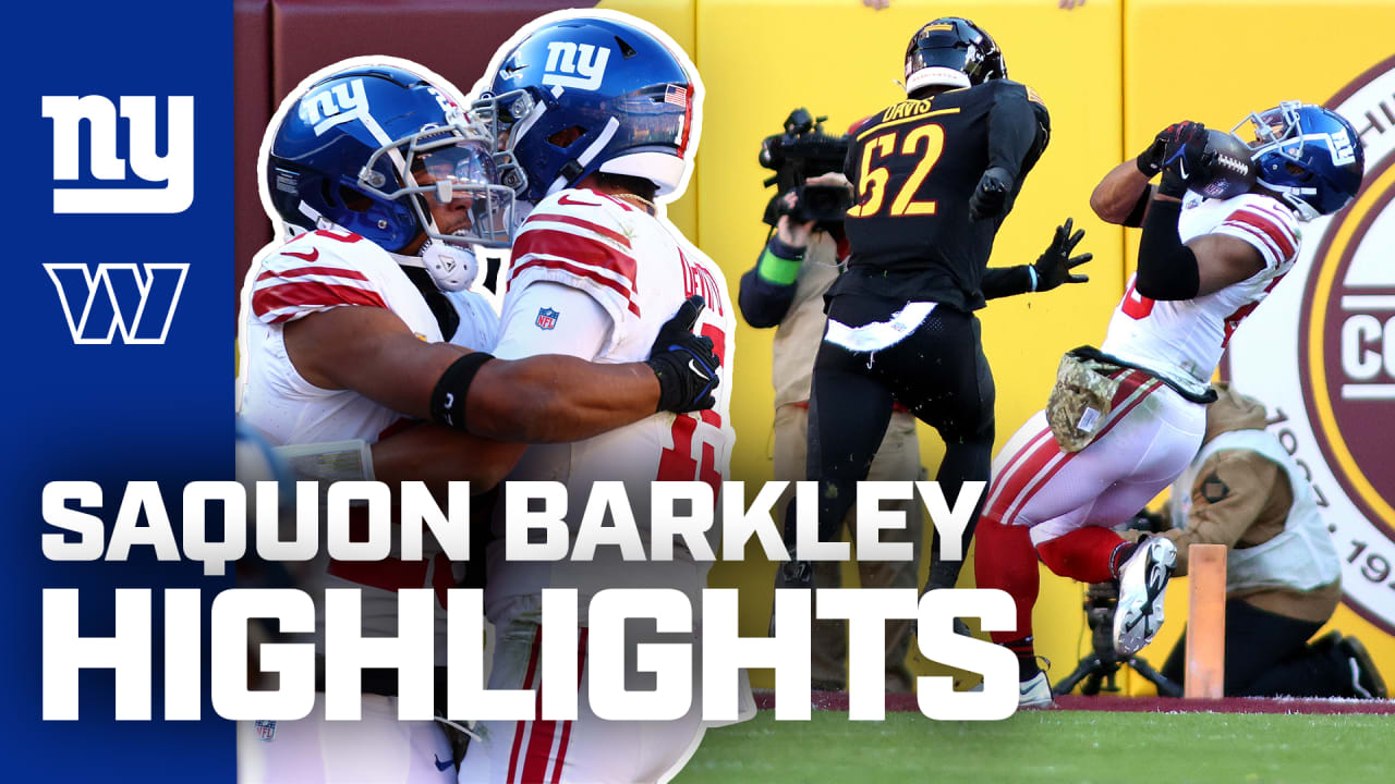 Saquon Barkley's top plays from Sunday Giants vs. Commanders Highlights