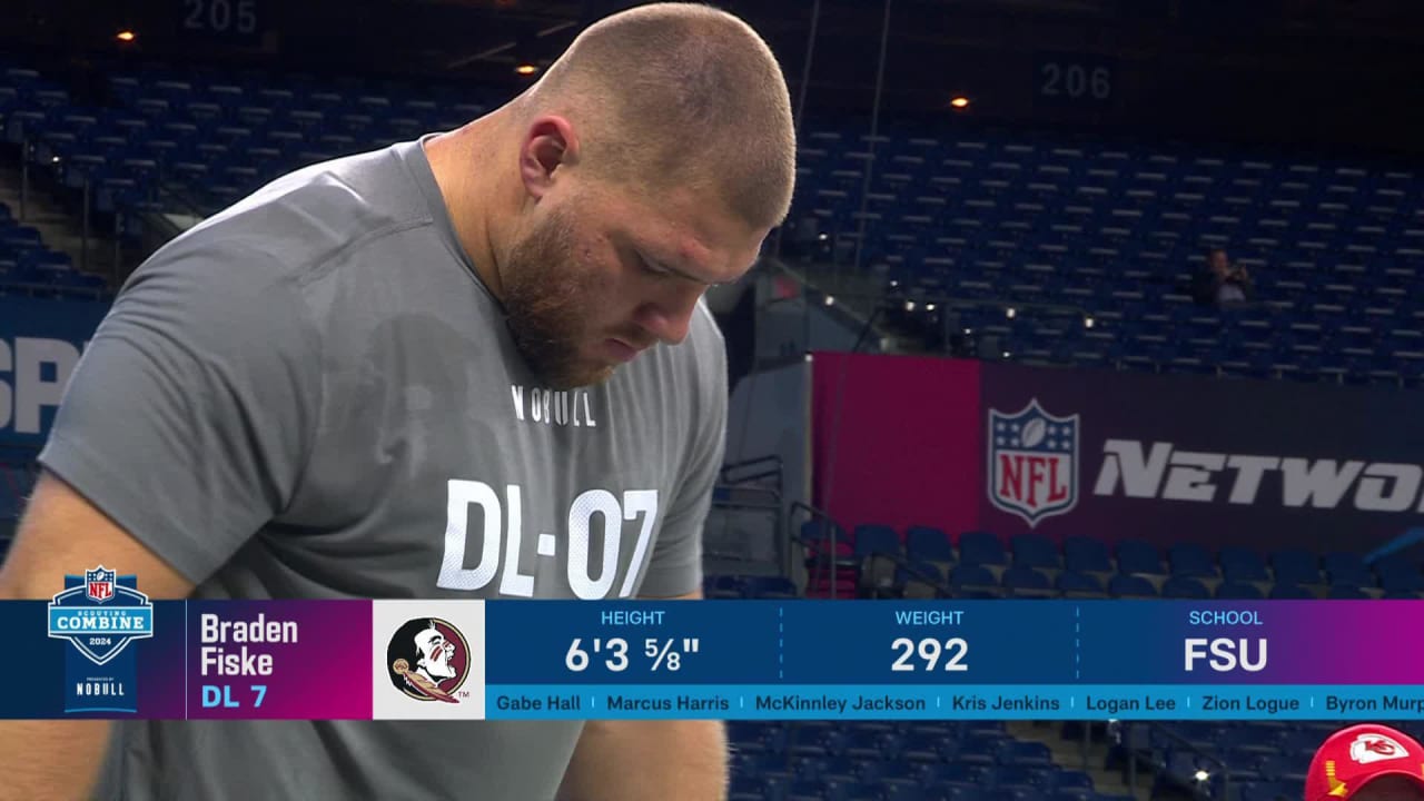 Florida State DL Braden Fiske's 2024 NFL Scouting Combine Workout