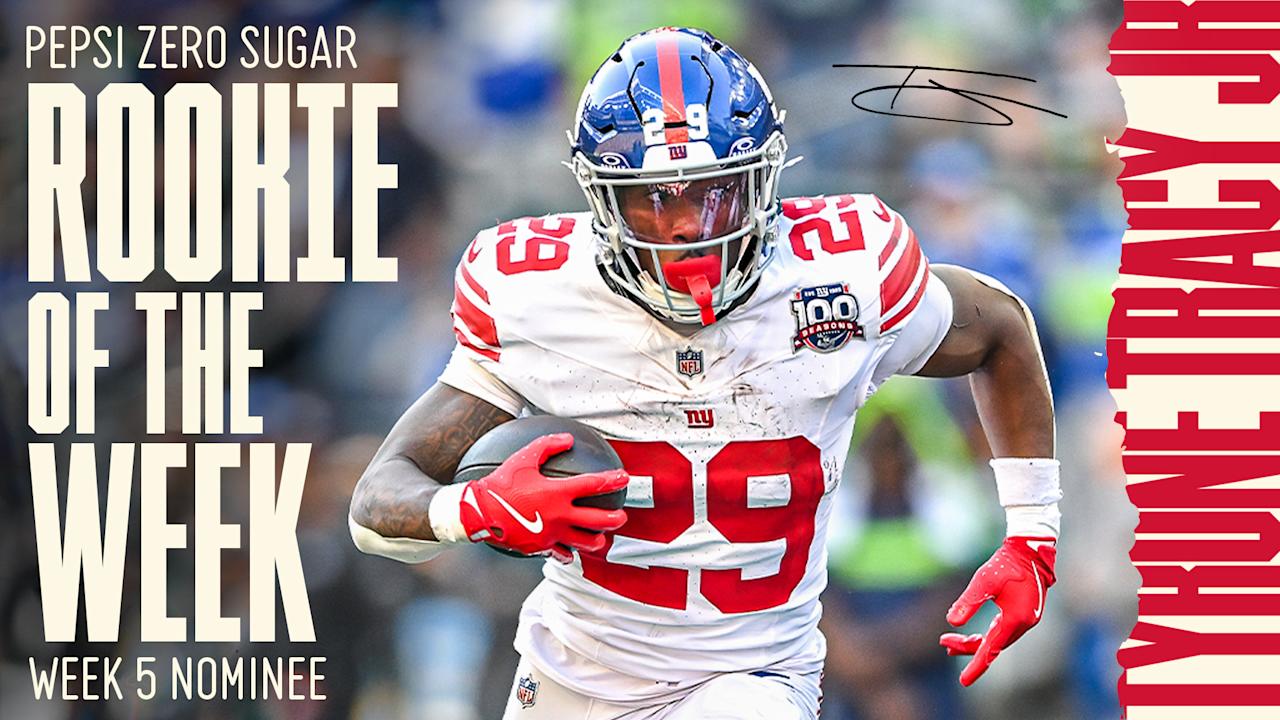 Tyrone Tracy Jr. nominated for Pepsi Rookie of the Week