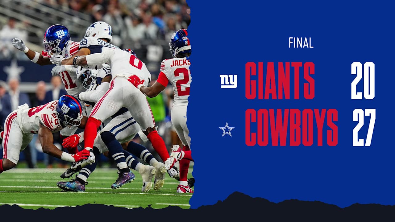 Instant Analysis: Giants fall to Cowboys, 27-20