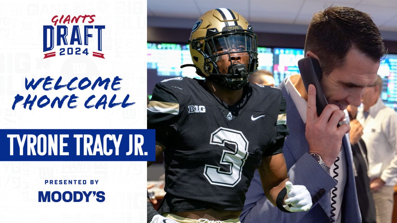 Tyrone Tracy Jr. finds out he's a Giant