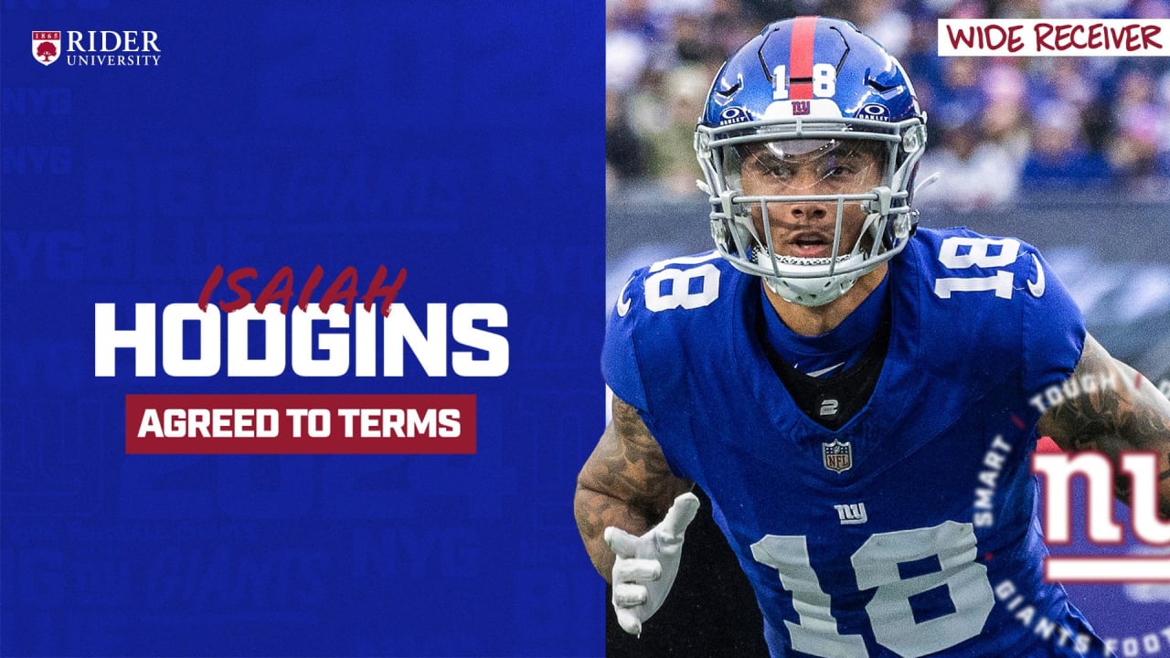 Giants agree to terms with WR Isaiah Hodgins