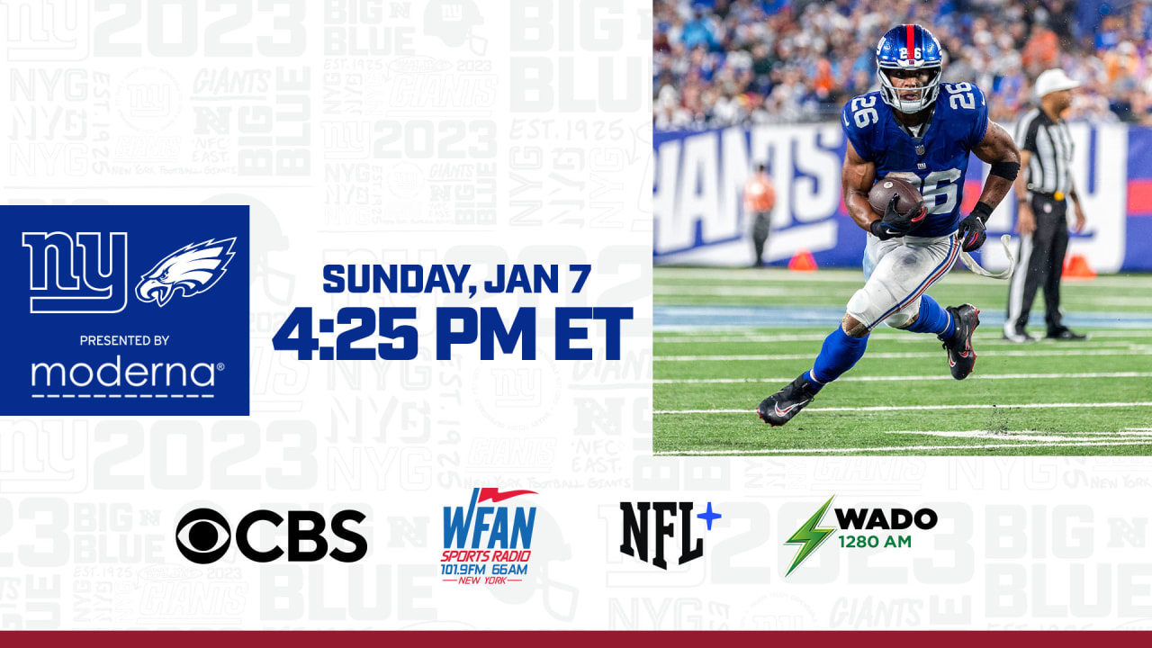 Giants vs. Eagles Week 18 matchup set for 425 p.m.