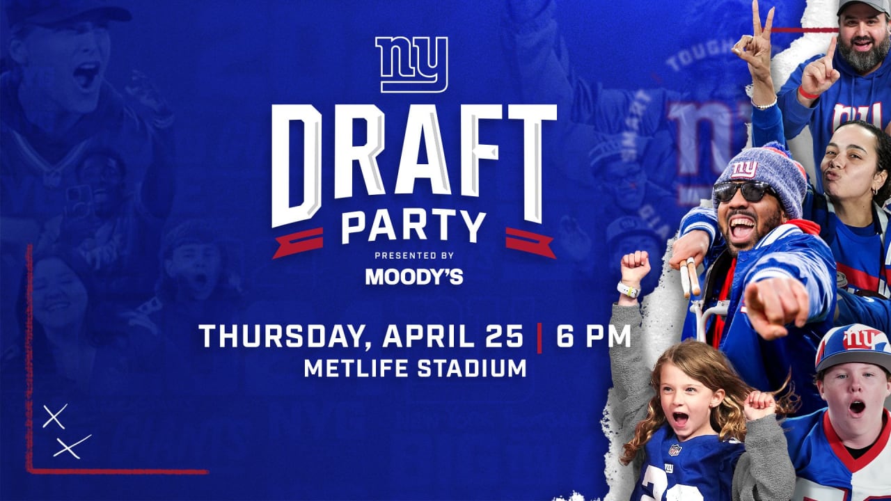 Giants Draft Party presented by Moody's to be held at MetLife Stadium on April 25th