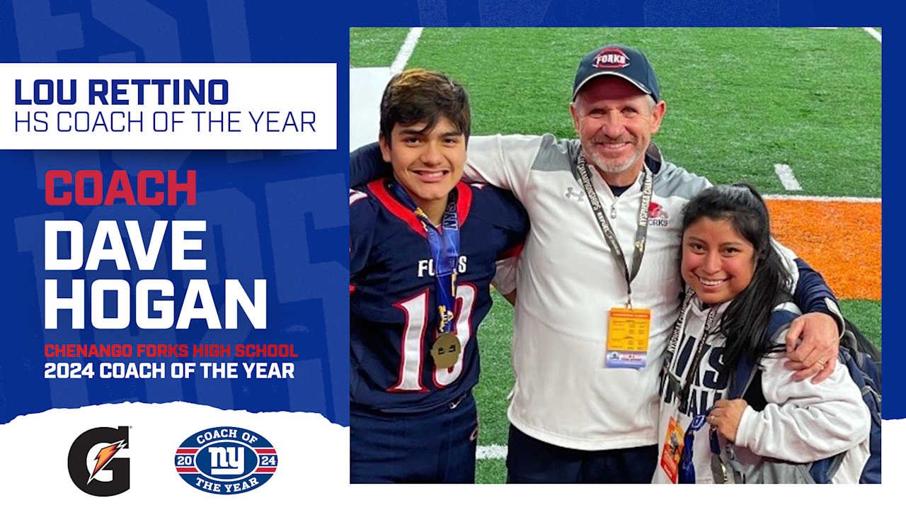 Giants name Chenango Forks’ Dave Hogan 2024 Lou Rettino High School Coach of the Year