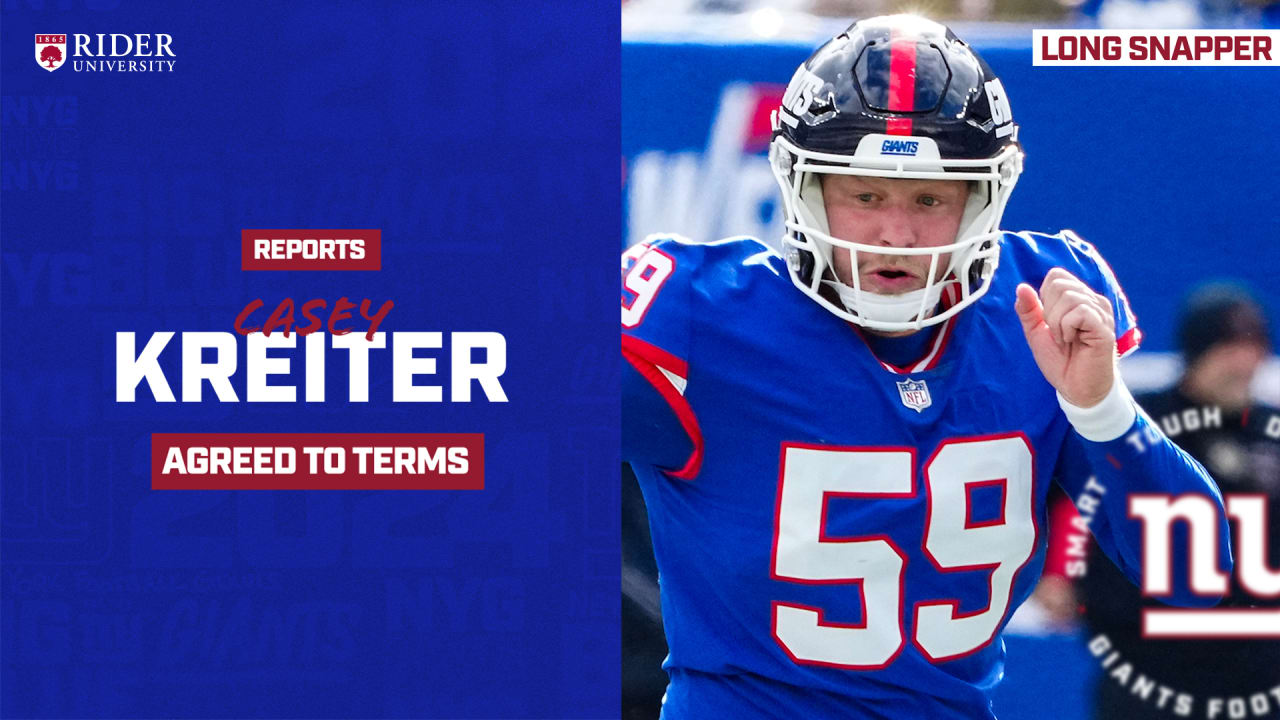 Reports: Giants agree to terms with long snapper Casey Kreiter