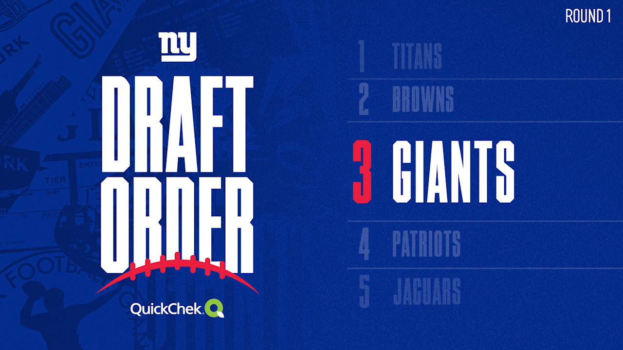 2025 NFL Draft Order Giants hold No. 3 pick