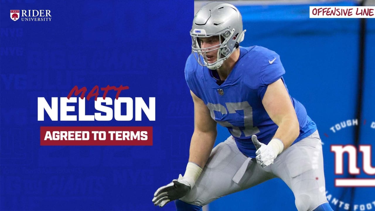 Giants agree to terms with OT Matt Nelson