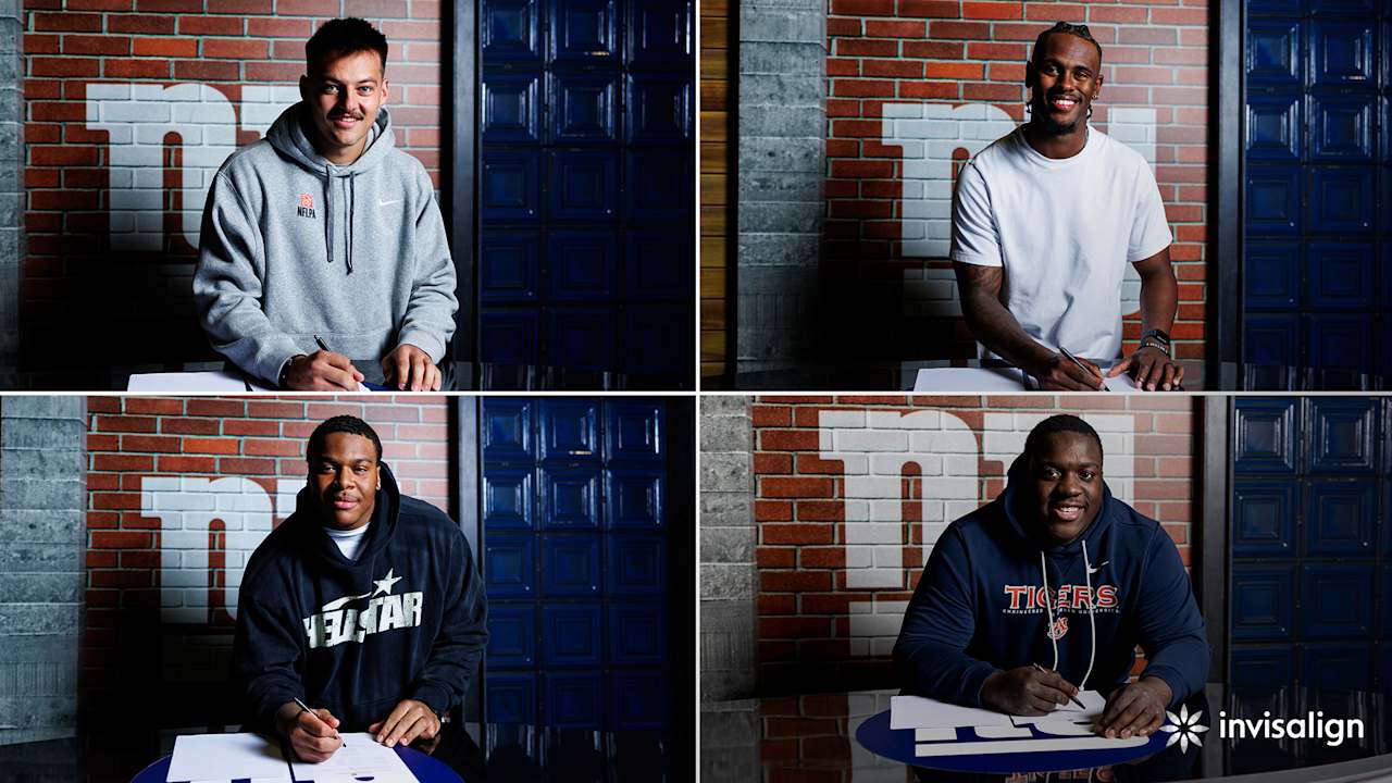 Giants sign four draft picks to rookie contracts