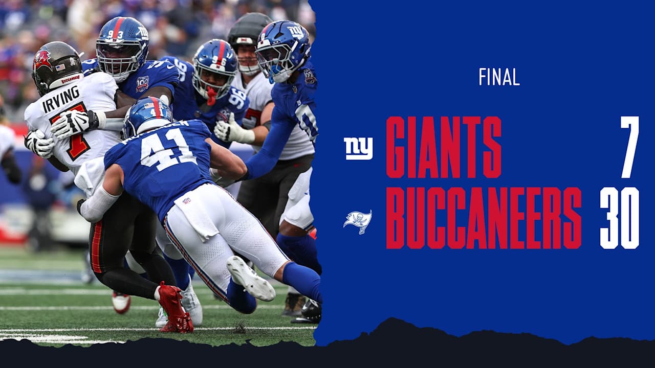 Instant Analysis: Giants fall to Buccaneers, 30-7