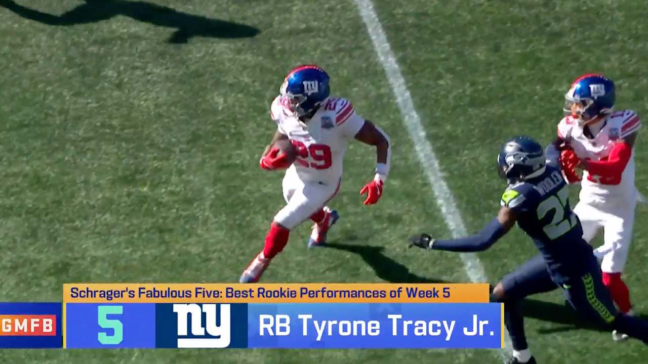 Tyrone Tracy Jr. Lands On Peter Schrager's Top 5 Rookies Of Week 5