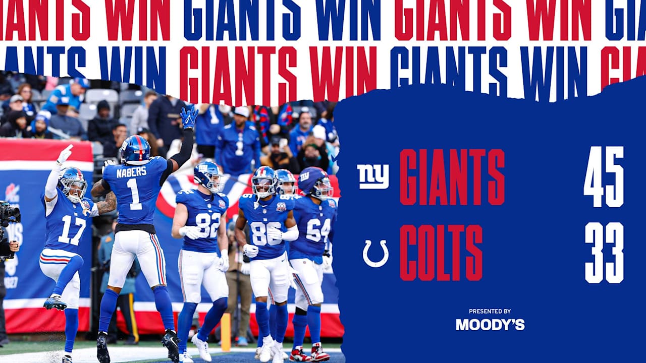 Instant Analysis: Giants defeat Colts, 45-33