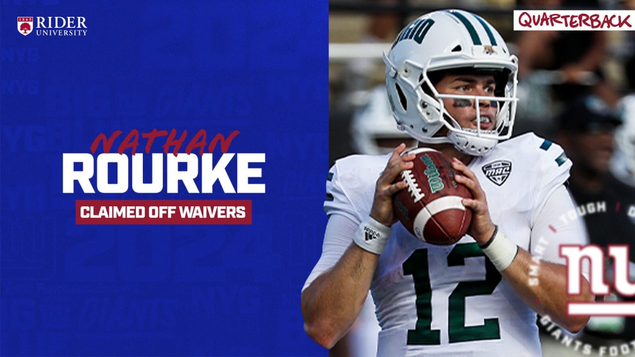 Giants claim QB Nathan Rourke off waivers from Patriots