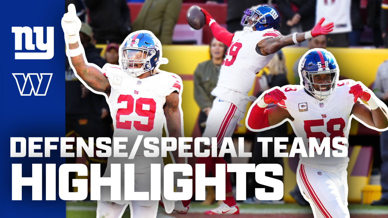 Watch ALL 6 takeaways by Giants in Washington Giants vs. Commanders