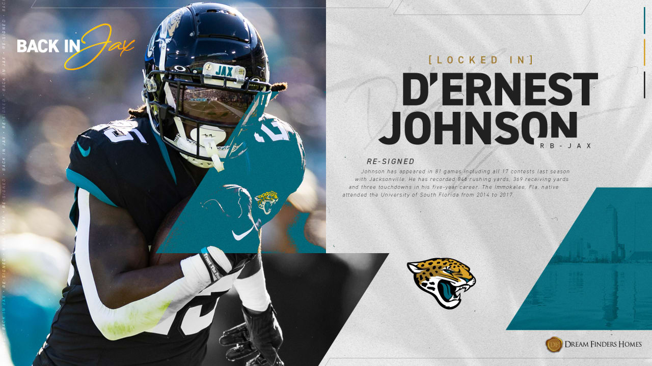 Official: Running Back D’Ernest Johnson Re-Signs With Jaguars