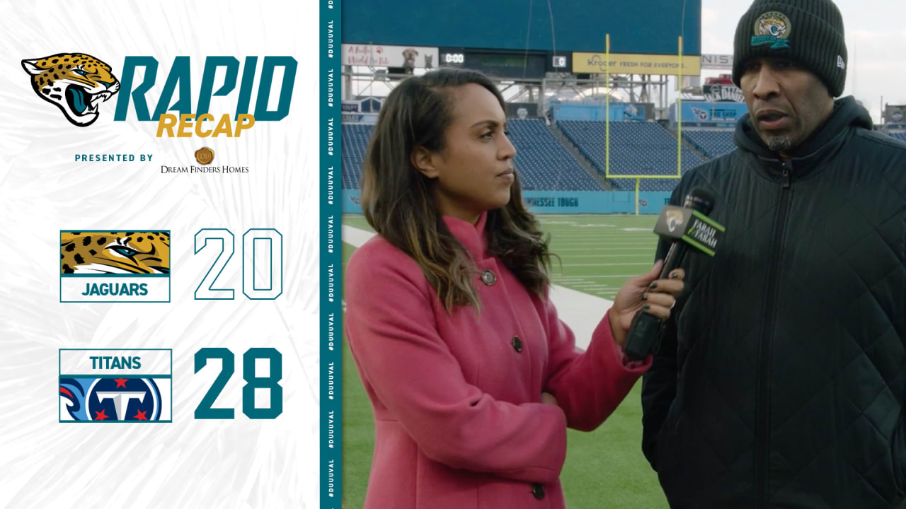 Jaguars Fall To Titans, Miss Playoffs | Rapid Recap | Jaguars (20) Vs ...