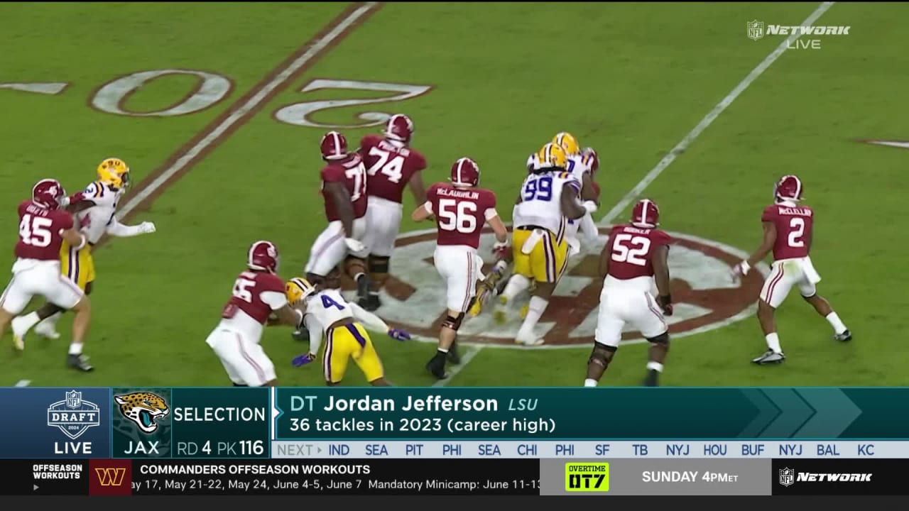 Jaguars Select Jordan Jefferson With No. 116 Pick in 2024 Draft