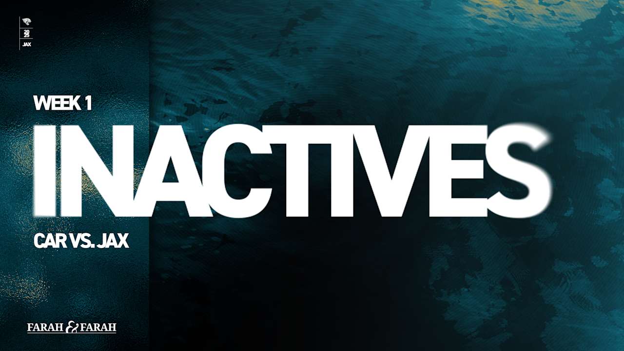CAR vs. JAX: Week 1 Inactives