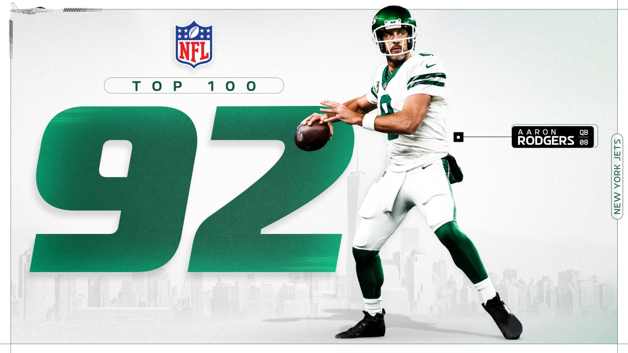 Jets QB Aaron Rodgers No. 92 on NFL Top 100