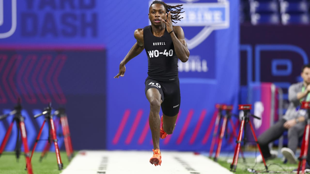 Top 5 Fastest 40Yard Dash Runs by Wide Receivers 2024 NFL Combine