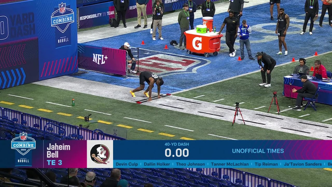 TE Jaheim Bell (Florida State) Runs 4.61Second 40Yard Dash at 2024