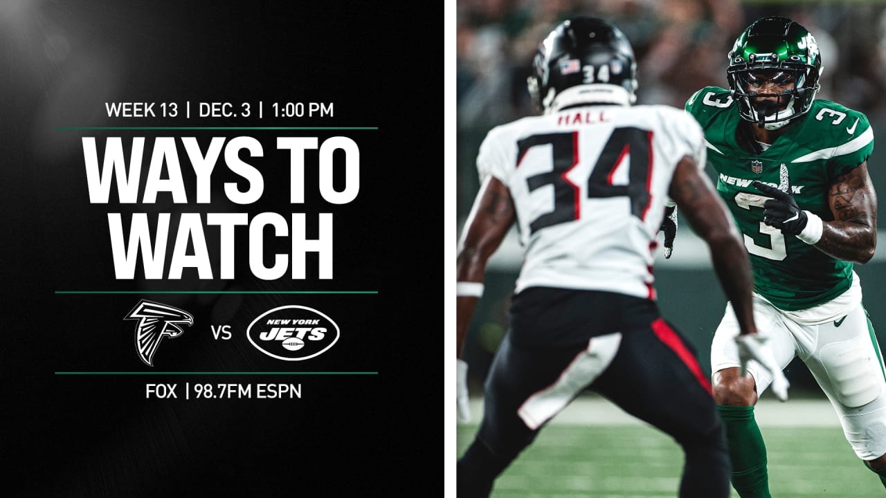 New York Jets vs Atlanta Falcons Ways to Watch, Listen and Follow