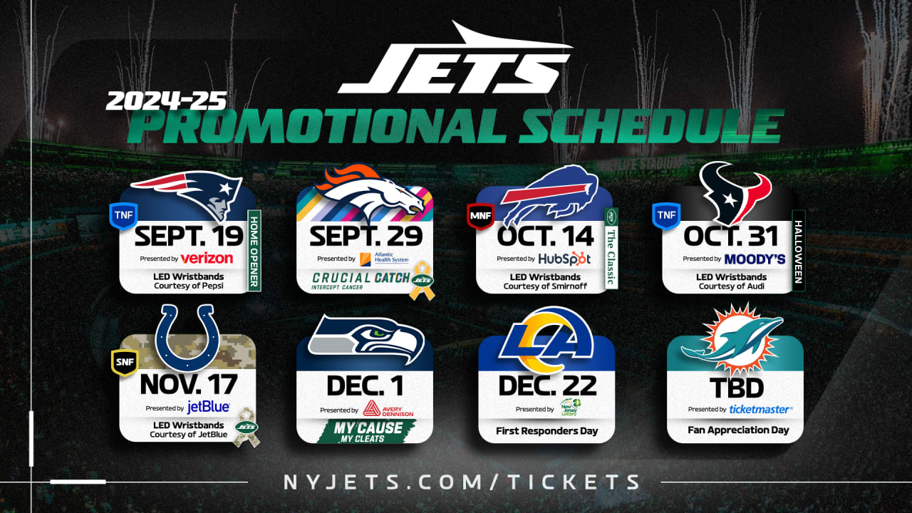 Jets Announce 2024 Game Initiatives & Giveaways