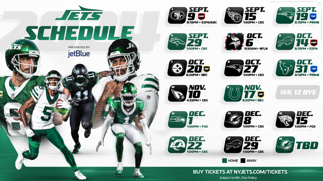 2025 New York Jets Schedule Complete Schedule, Tickets & Matchup