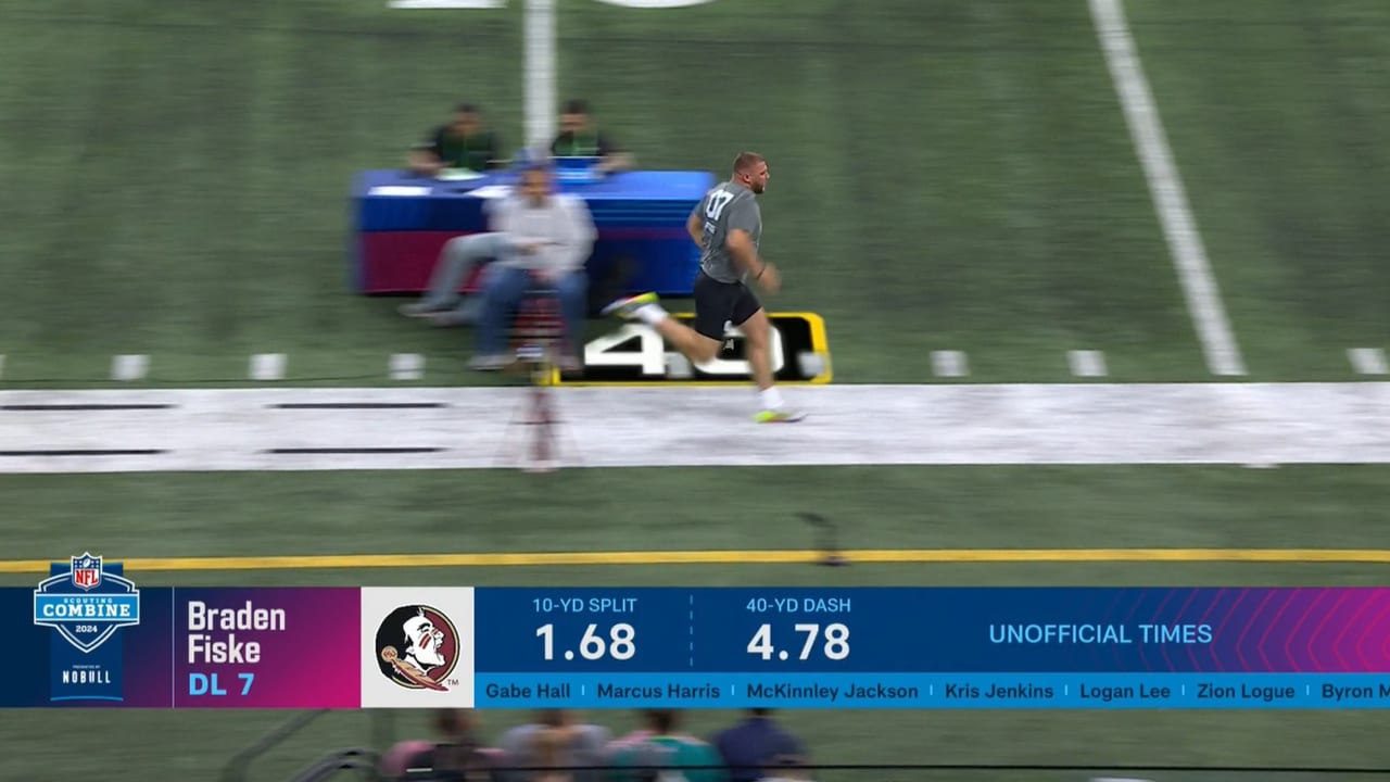 DL Braden Fiske (Florida State) Runs 4.78Second 40Yard Dash at 2024