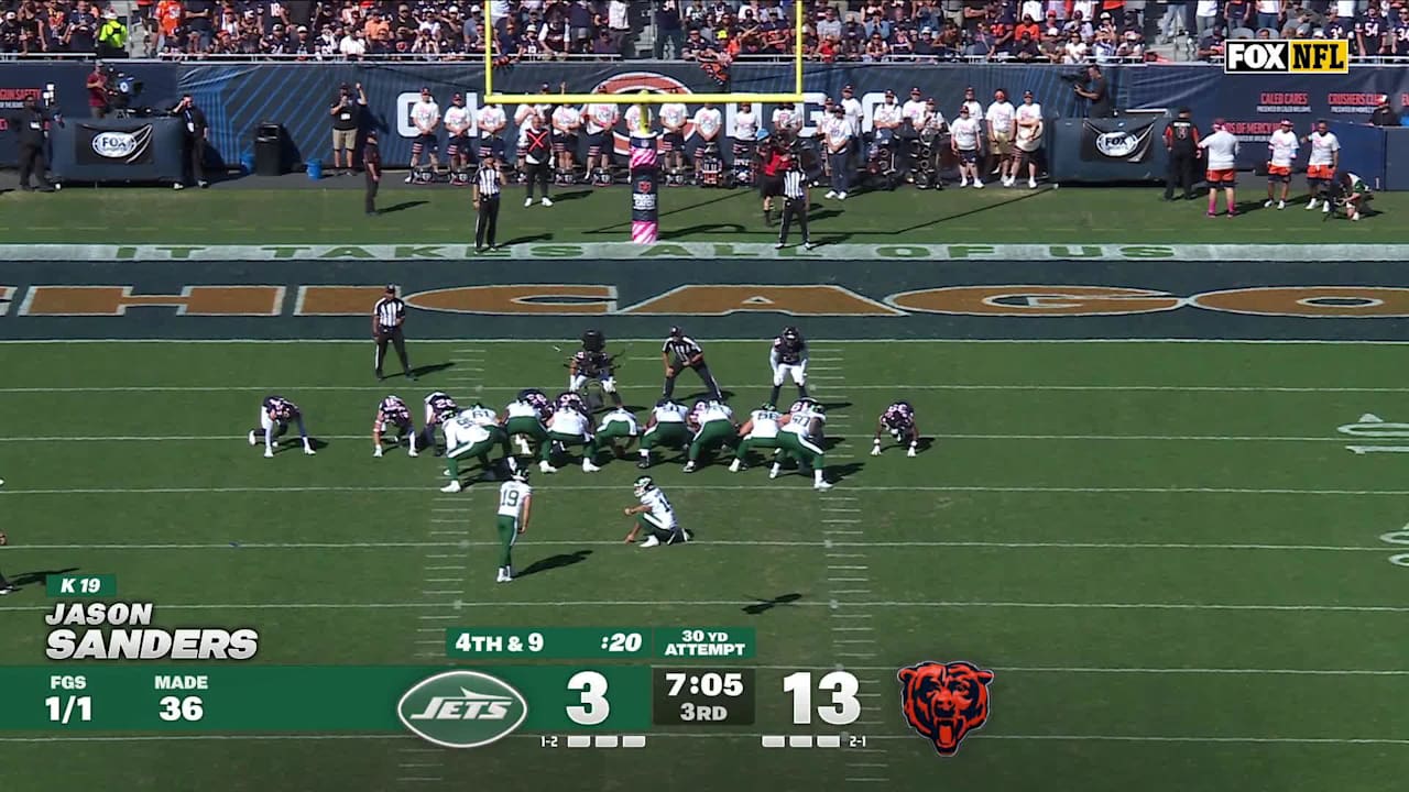 Jets-Bears Highlight | Jason Sanders Connects on 30-Yard Field Goal