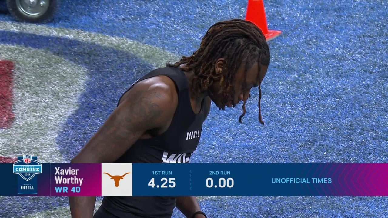 WR Xavier Worthy (Texas) Runs a Record 4.21Second 40Yard Dash at 2024