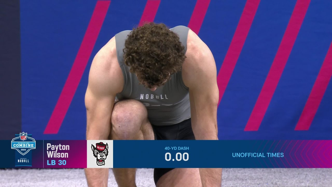 LB Payton Wilson (N.C. State) Runs 4.43Second 40Yard Dash at 2024 NFL