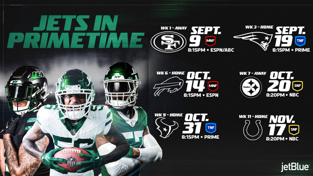 2024 New York Jets Primetime Schedule Complete Schedule, Tickets