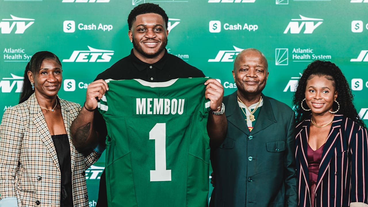 First Round Pick Armand Membou Reacts to First Jets Uniform