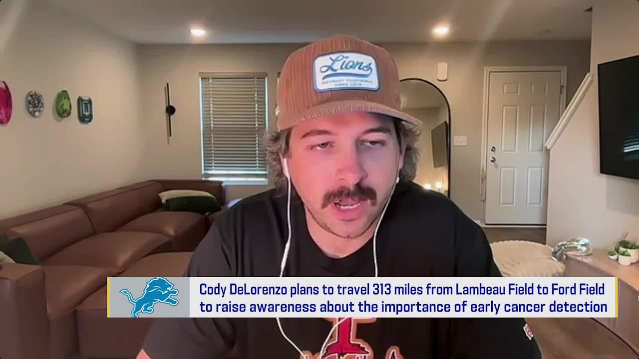 Lions fan Cody DeLorenzo joins 'GMFB' to share why he is going to run ...