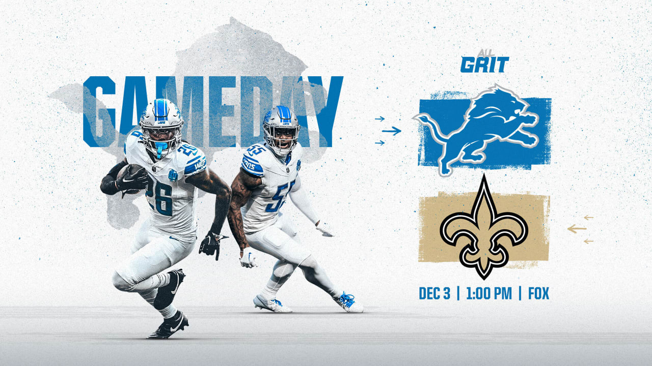 How to Watch Lions at Saints on Sunday, December 3, 2023