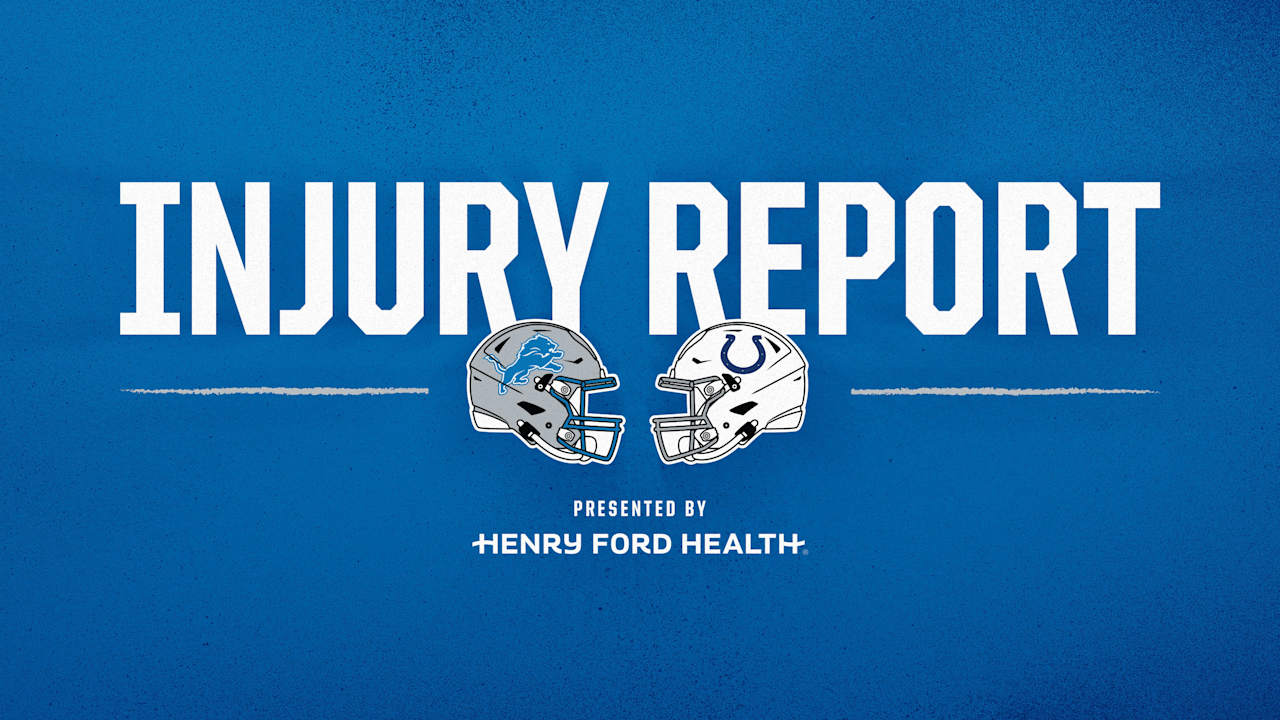 Lions at Colts injury report: Nov. 22