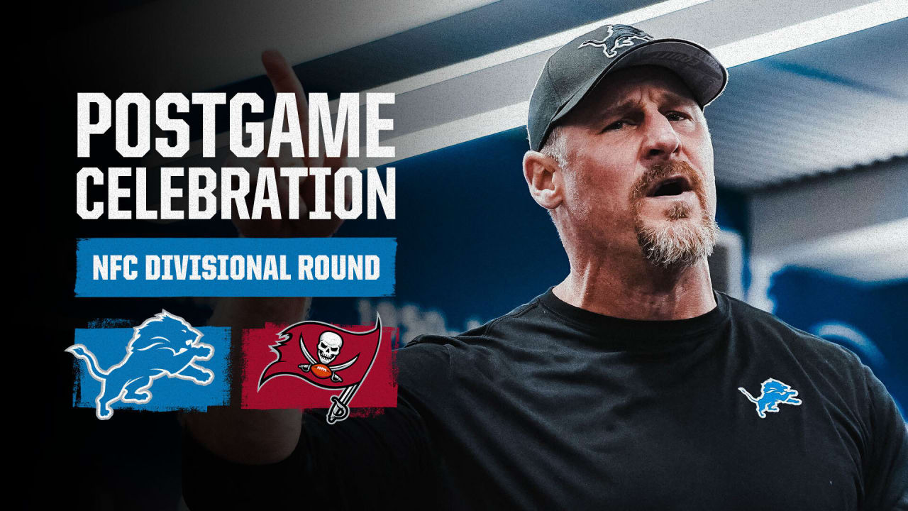 Lions vs. Buccaneers: Locker room celebration