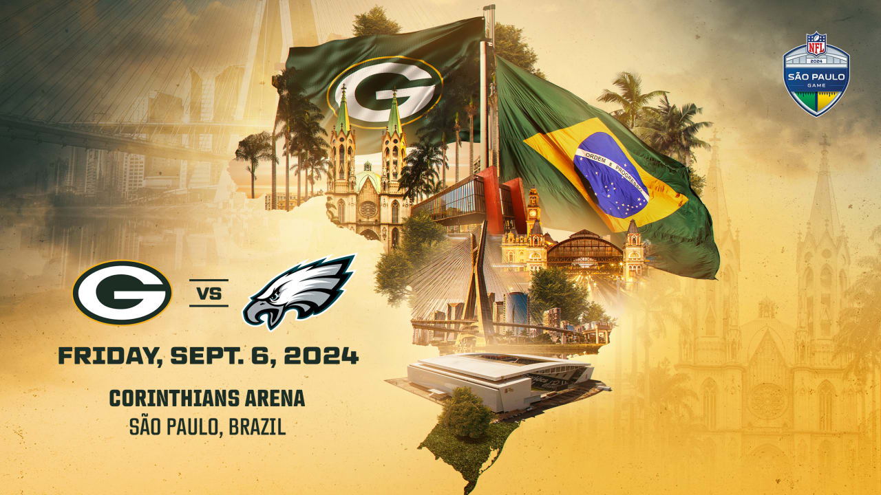 Los Green Bay Packers se enfrentan a los Philadelphia Eagles en el primer partido de la NFL en Brasil