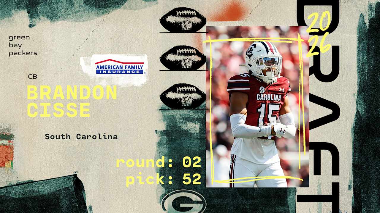 2026 NFL Draft: Packers select South Carolina CB Brandon Cisse in second round, No. 52 overall