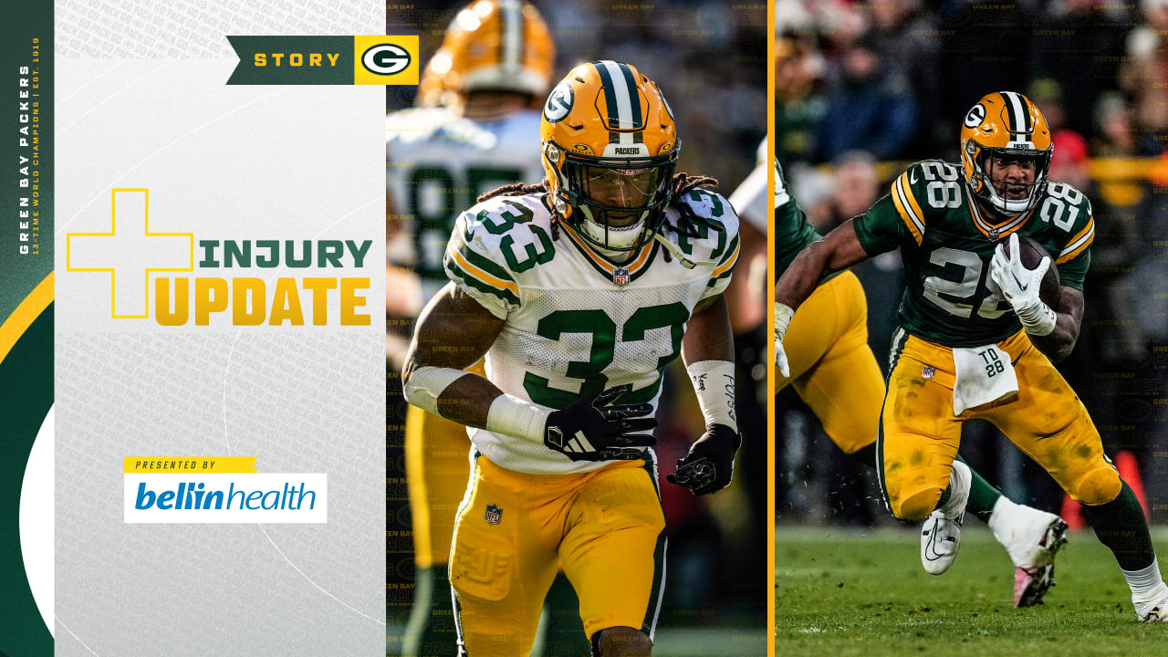 Packers list RBs Aaron Jones and AJ Dillon among seven questionable for