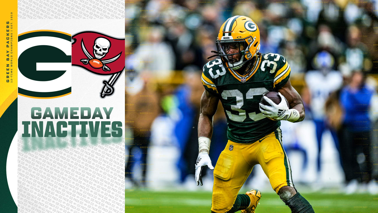 RB Aaron Jones Active For Green Bay | Packers-Bucs Inactives - BVM Sports