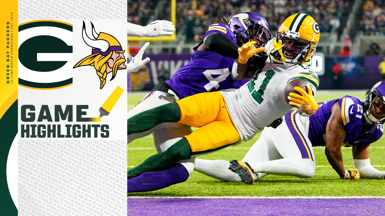Jayden Reed powers through for 25yard touchdown Packers vs. Vikings