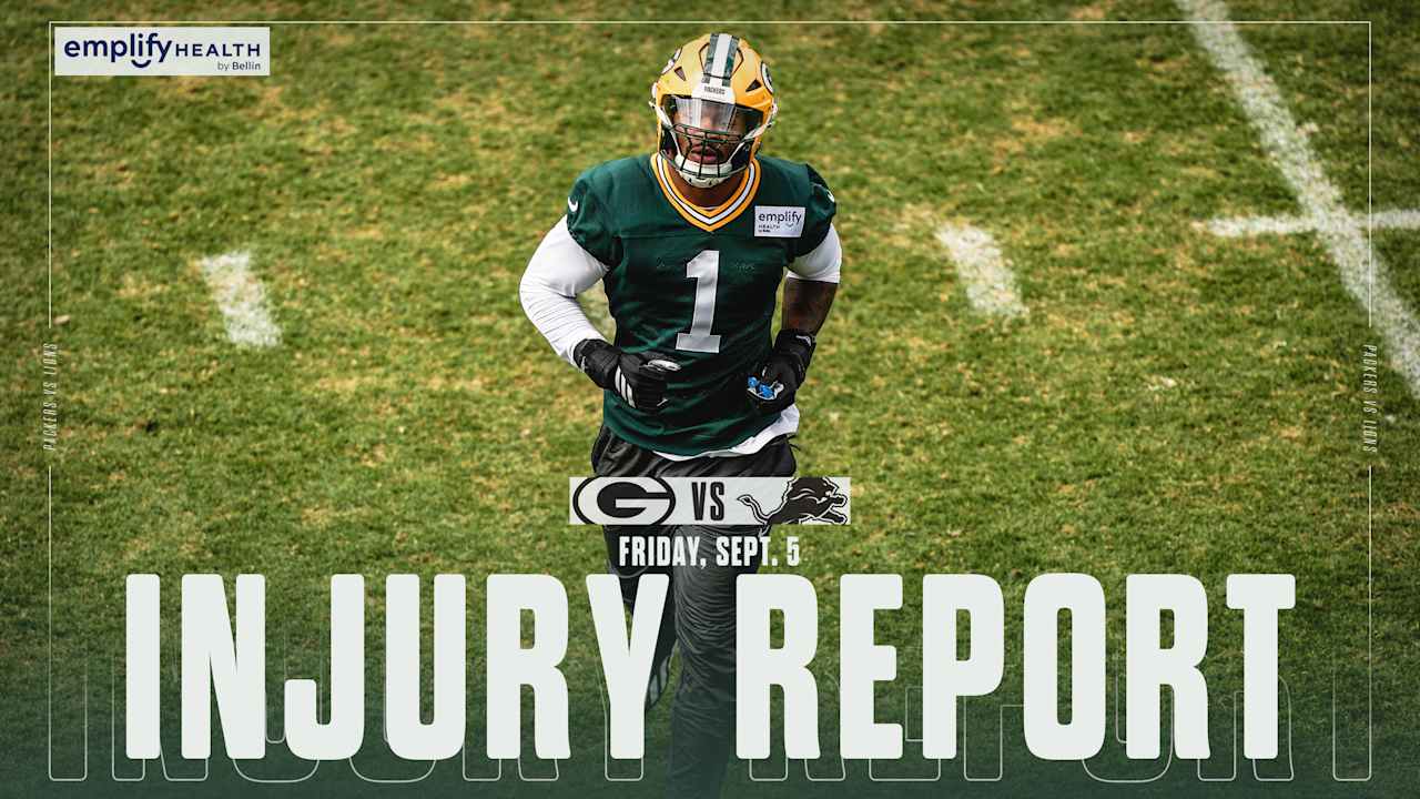 Packers list seven questionable vs. Lions | Week 1 Injury Report