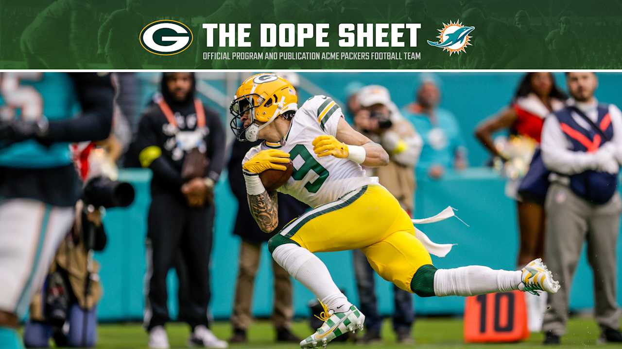 Dope Sheet: Packers Host Dolphins For Thanksgiving Game