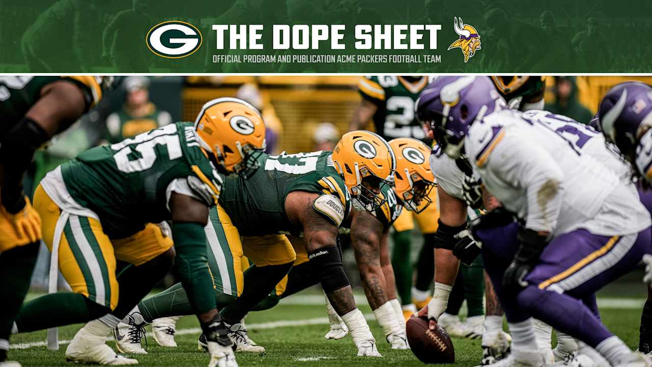 Dope Sheet: Packers return to Lambeau Field to host Minnesota Vikings